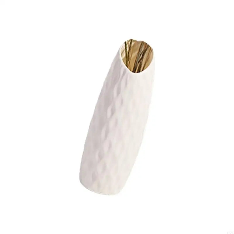 Multifunctional White Plastic Vases Shatterproof Design Faux Ceramics