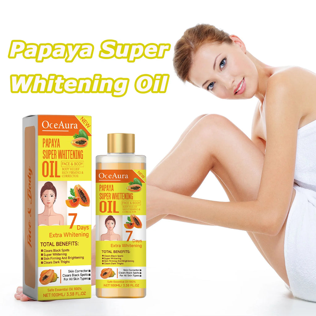 Papaya Whitening Body Oil – Brightening & Moisturizing Skin Brightening Body Oil Zpaxo
