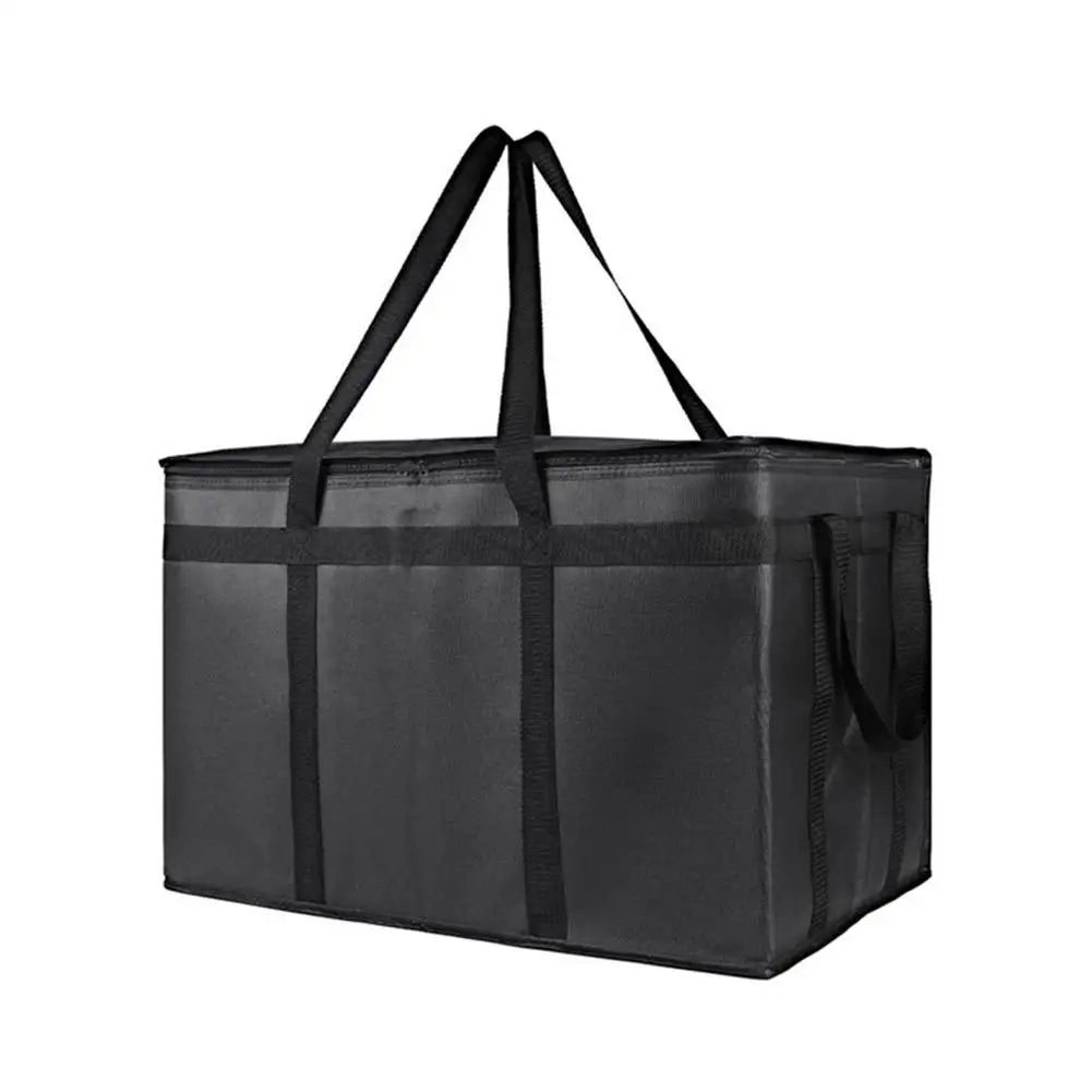 Large Insulated Tote Bag – Thermal Food & Grocery Cooler Insulated Cooler Tote Zpaxo Black XL