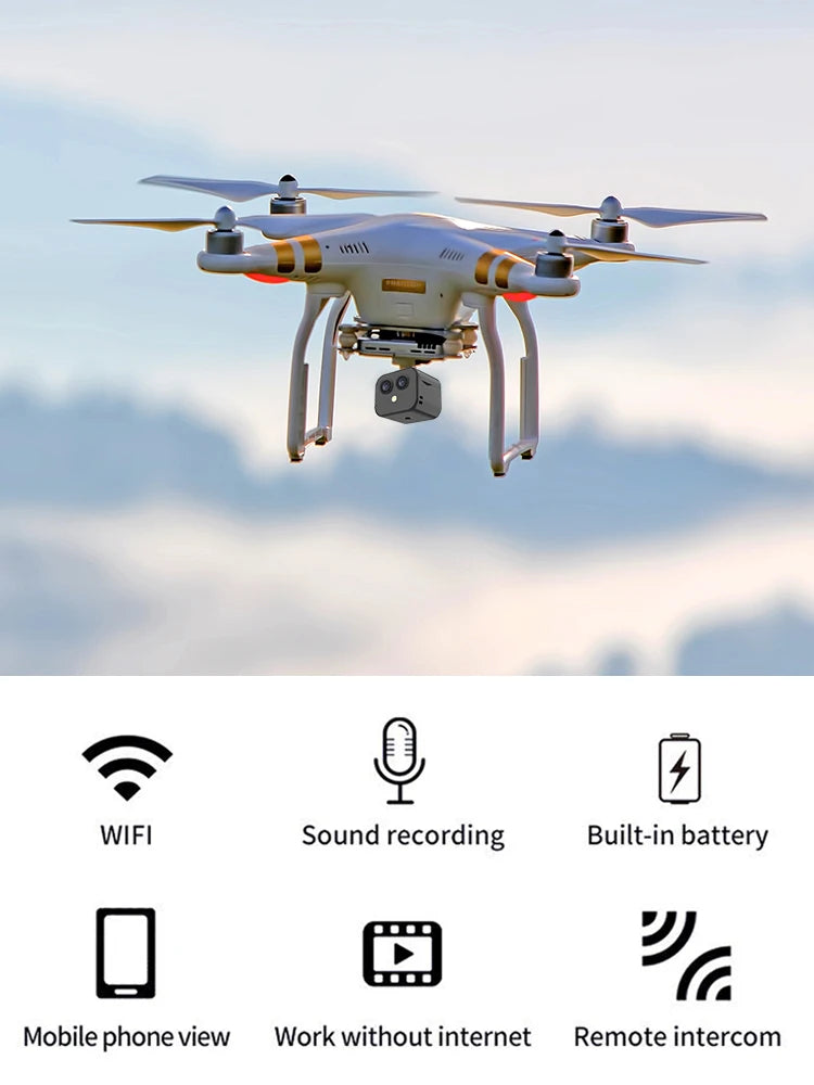 Wireless Camera Night Vision Voice Video Recorder USB Rechargeable