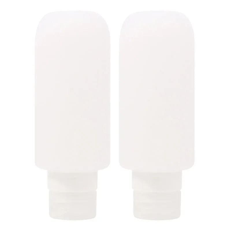 200ml Silicone Bottle Refillable Bottle Lotion Shower Gel Shampoo Container Empty Bottle Portable Travel Accessories Wholesale Zpaxo 2Pcs White