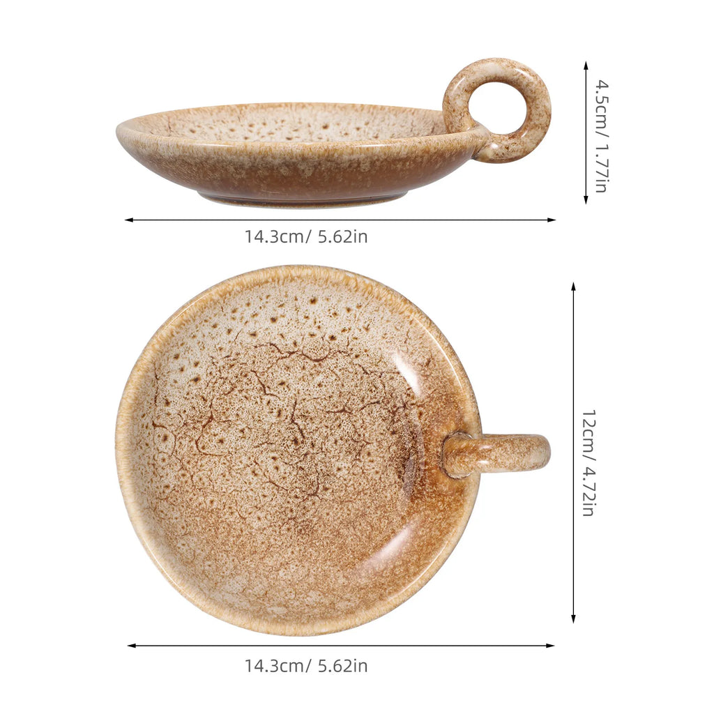 Ceramic Plate Round Shape Simple Decorative Stand Aroma Holder