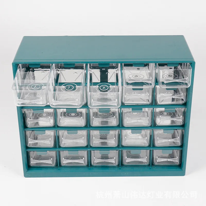 Multi-grid Drawer Parts Box Wall-mounted Combined Component Tool Zpaxo Dark Green