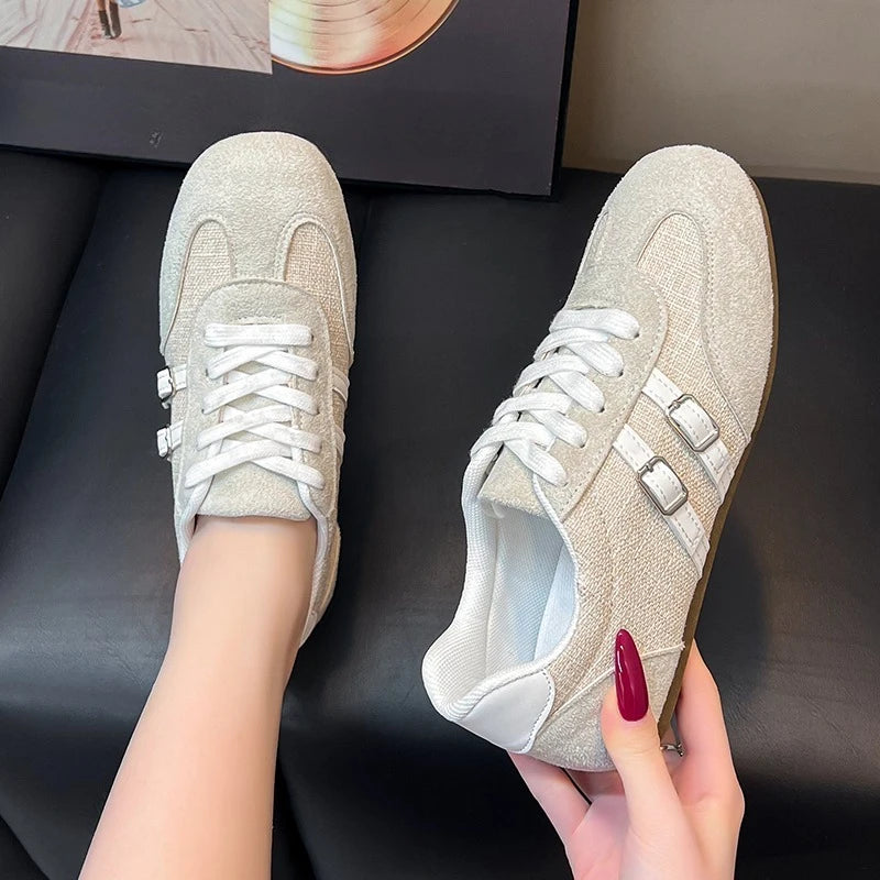 2026 Fashion Lace Up Women's Sneakers Comfortable Soft Non-slip Flat Zpaxo