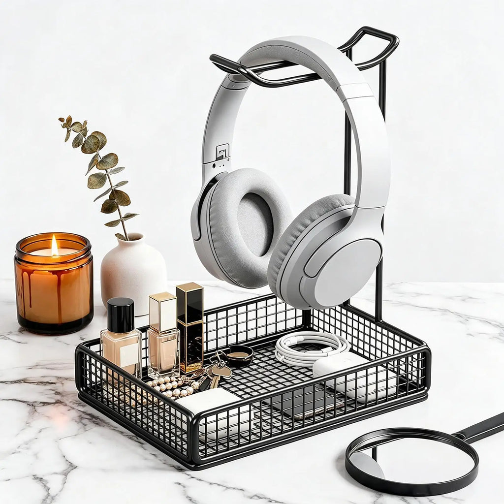 Headphone Stand Multifunctional Stable Headset Organizer Desktop