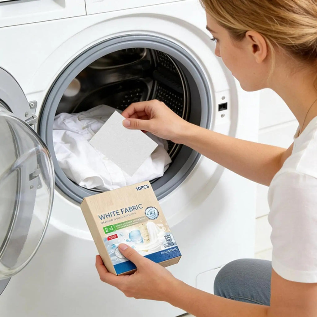 White Fabric Dye 10 Sheets Washing Machine Whitener Clothes Cotton