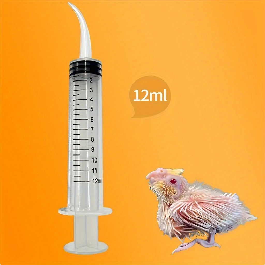 Curved Tip Syringe Pet Feeding Medication Animal Oral Dosing Safety