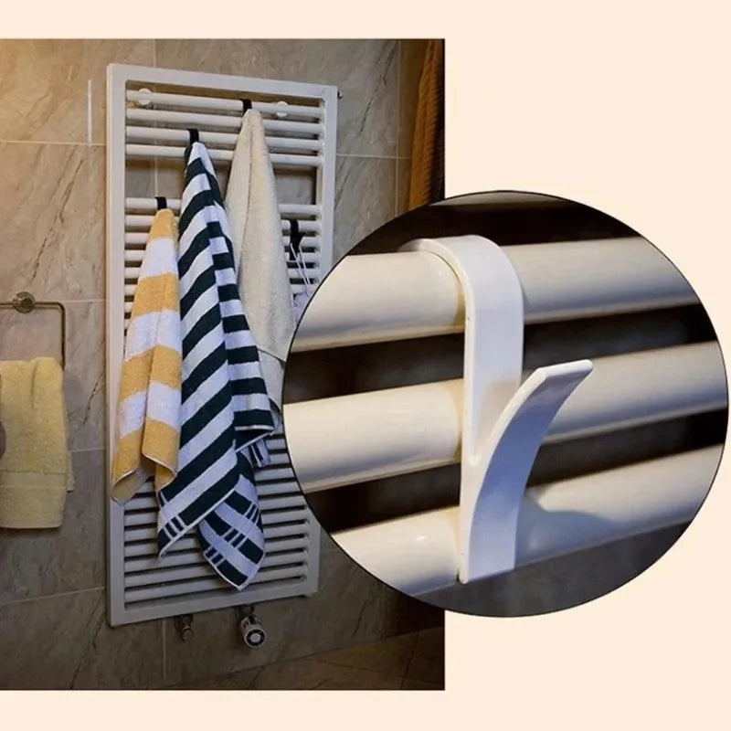 Heated Radiator Towel Rail Hooks – Clip-On Bathroom Hanger Radiator Towel Hooks Zpaxo