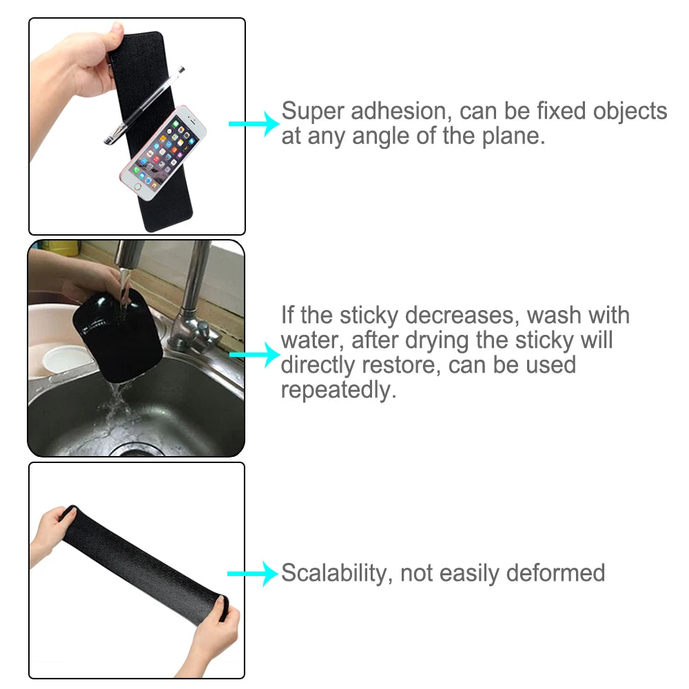 Anti-slip Mat Phone Black Car Dashboard Sticky Pad PU Non-slip Holder