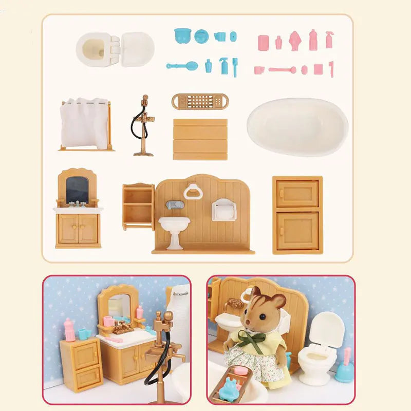 Dollhouse Miniature Box Packaging 1 12 Furniture Kitchen Bathroom