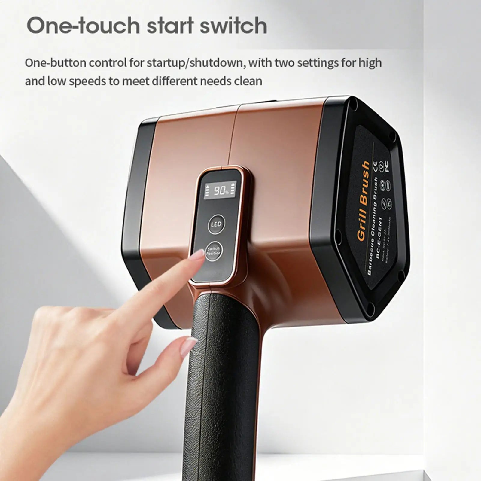 Electric Grill Brush 3000mAh 2 Powerful Speed Rechargeable Electric Grill Cleaner For Barbecue Grates Oven Kitchen Camping Zpaxo