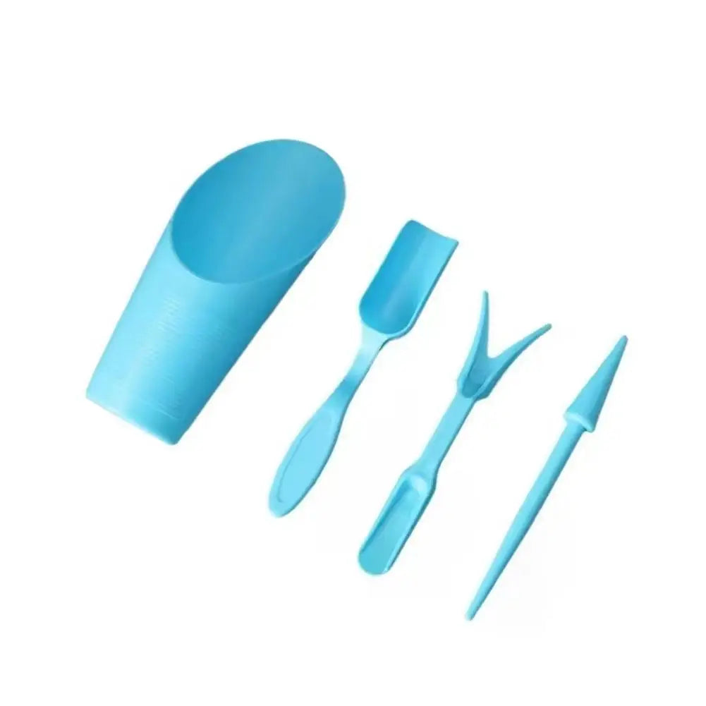 4-Piece Mini Garden Tool Set for Succulents & Potted Plants Mini Garden Tool Set Zpaxo blue