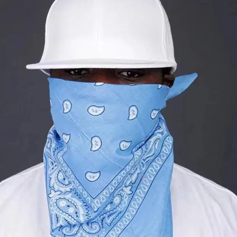 Paisley Bandana Head Wrap & Wrist Scarf | 20 Colors, Unisex