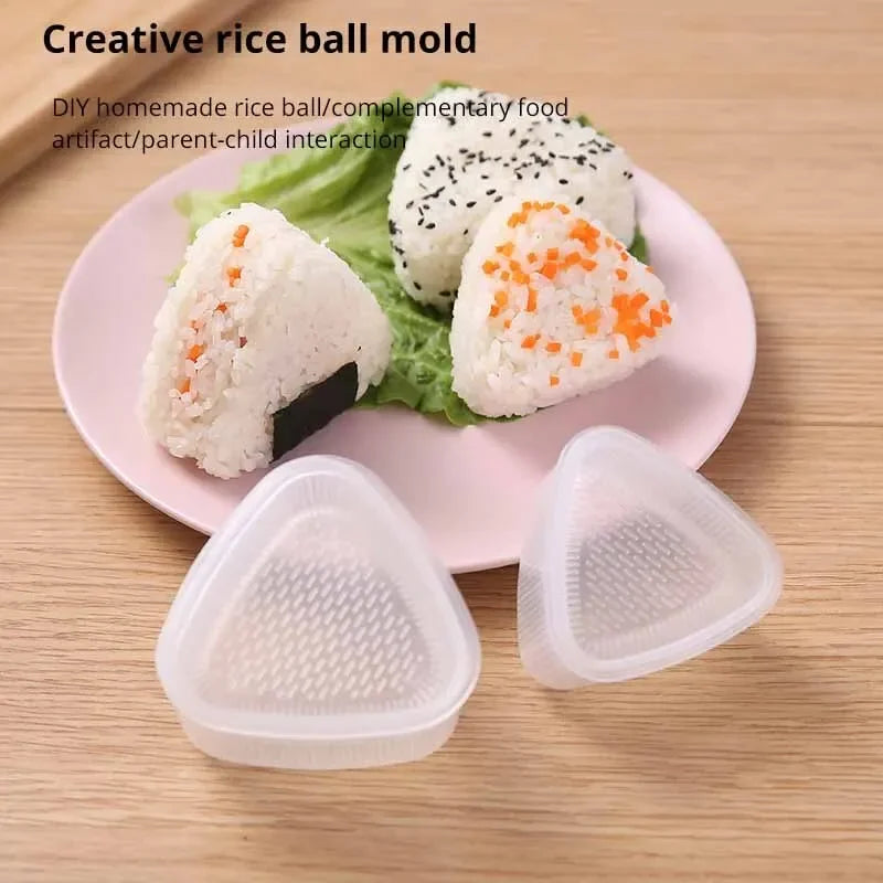 Sushi Mold Kit – Onigiri Rice Ball & Triangle Maker (2 Pack) Sushi Mold Kit Zpaxo