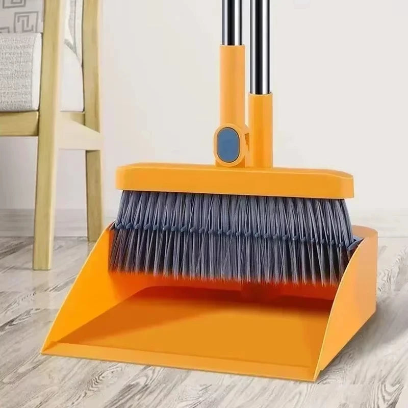 Long Handle Broom & Dustpan Set – Home & Office Sweeping Kit Broom & Dustpan Set Zpaxo