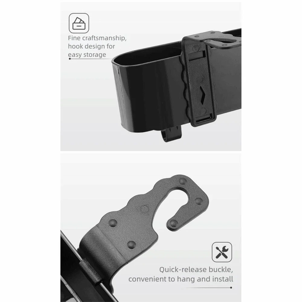With Hooks Car Seat Storage Box Partitioned Waterproof Car Interior Cup Holder Multifunctional Large Load Bearing Zpaxo