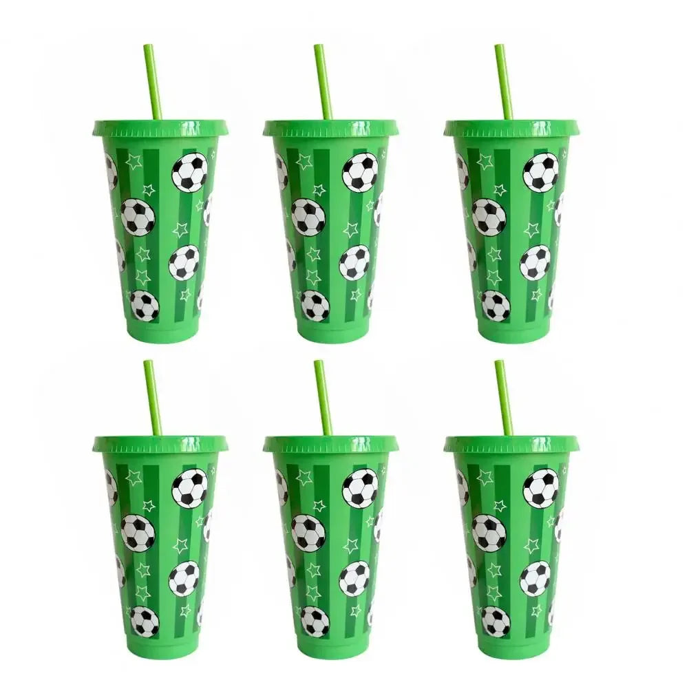 24oz Football-Shaped Reusable Tumbler Cups – 6 or 12 Pack