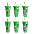 24oz Football-Shaped Reusable Tumbler Cups – 6 or 12 Pack