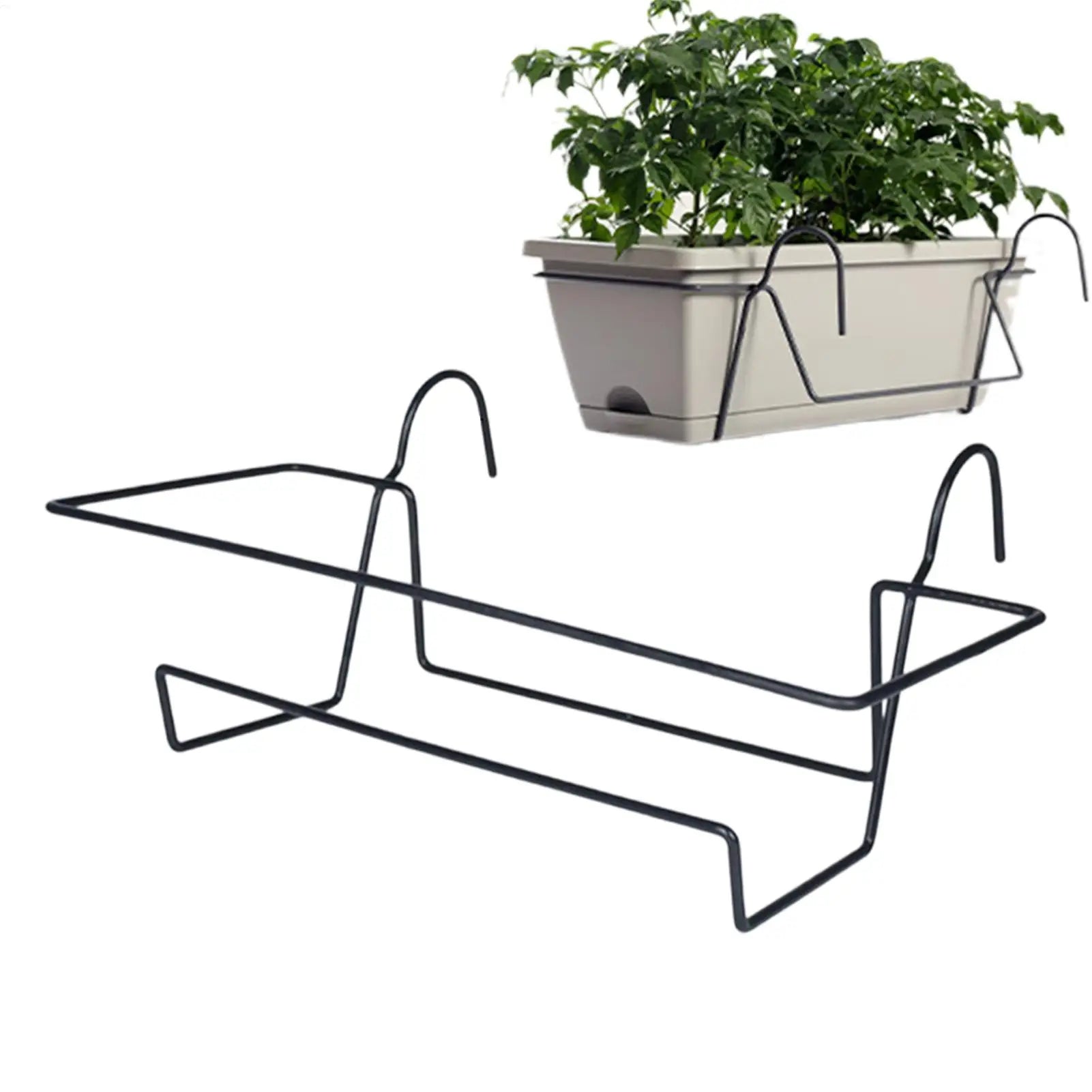 Window Box Brackets Metal Flower Pot Rack Planter Holder Railing
