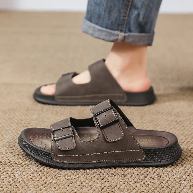 Men's Slippers Comfortable Lightweight Soft Sole Casual Slides Indoor