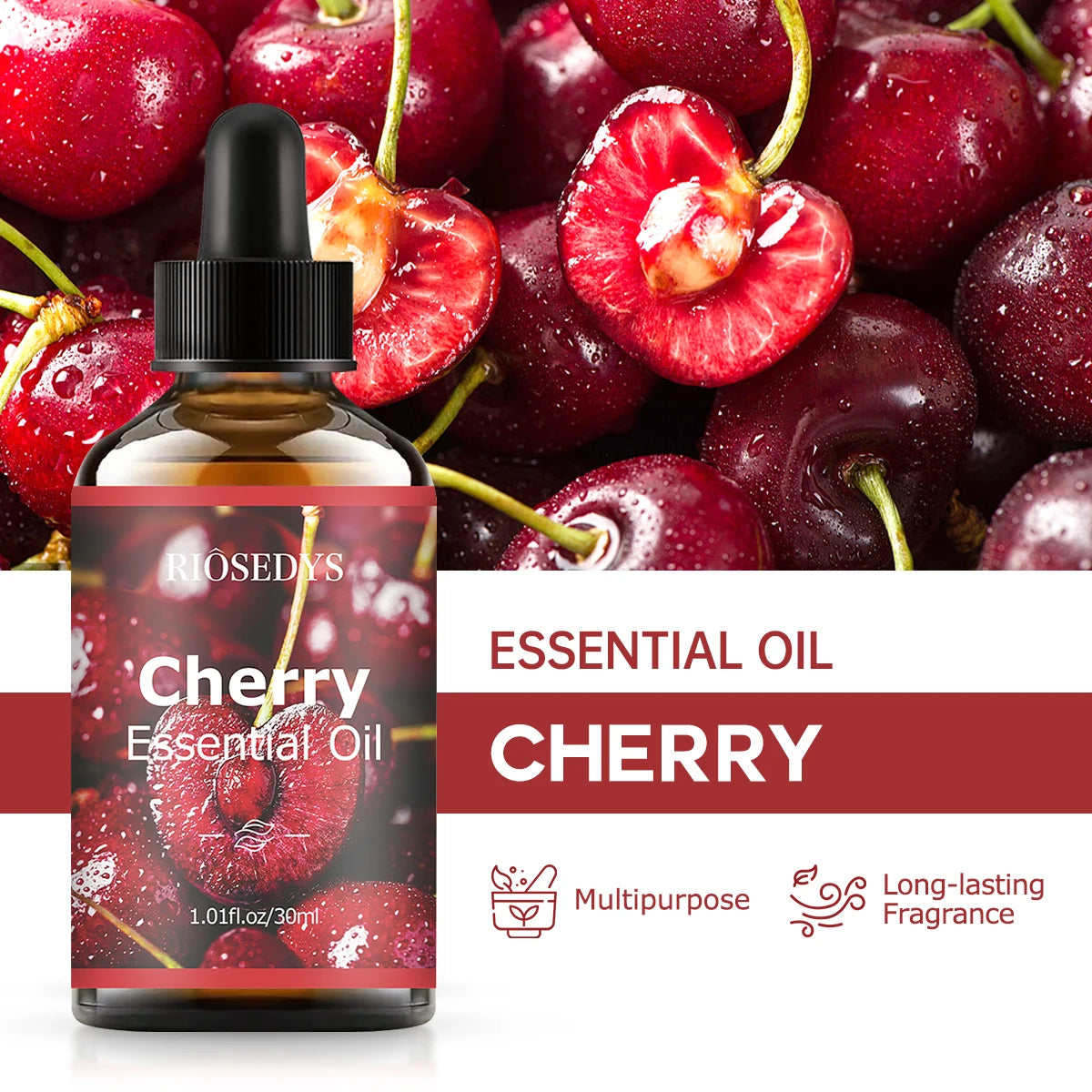 CHERRY Essential Oil Natural Fragrance Suitable Body Massage Zpaxo