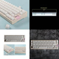 652F 142Keys White Jade Like Keycaps Profile Double Shot PBT For Mechanical Keyboards Zpaxo China Mainland