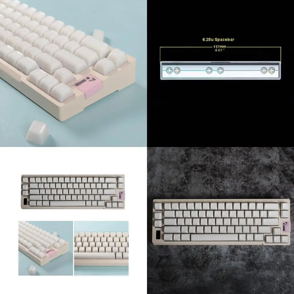 652F 142Keys White Jade Like Keycaps Profile Double Shot PBT For Mechanical Keyboards Zpaxo China Mainland
