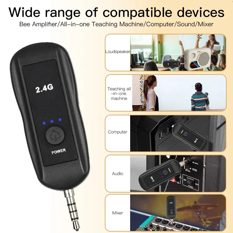 KEBIDUMEI Head-mounted Microphone Mic Wireless Lavalier Amplifier
