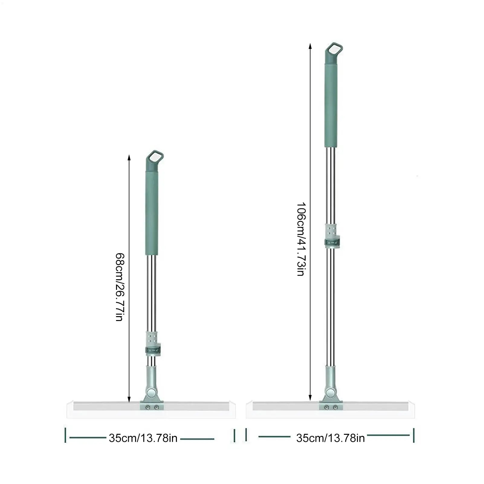 Floor Scrub Broom Scraping Broom with Telescopic Handle Household Cleaning Tool for Floor Bathrooms Kitchens Showers Tile Pet Zpaxo