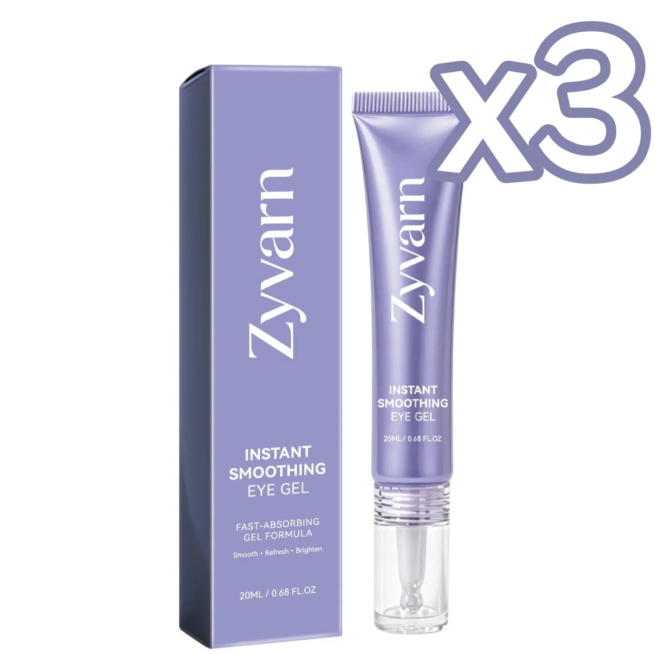 ZYVARN Instant Lift Eye Gel – Anti-Puffiness & Dark Circles Eye Treatment Gel Zpaxo 20g Boxed x 3pcs