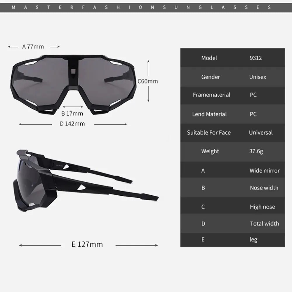 Outdoor Cycling Sunglasses UV400 Protection Windproof Glasses Men Women Sports Sunglasses Riding Fishing Runing Hikking Eyewear Zpaxo