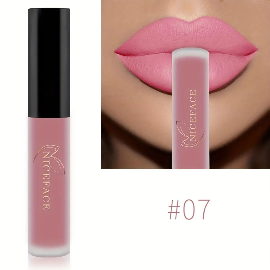 20 Colors Optional, High Pigmented Matte Velvet Lip Glaze - Long-Lasting, Smudge-Proof, Non-Moisturizing Liquid Lipstick 1pc Zpaxo 07