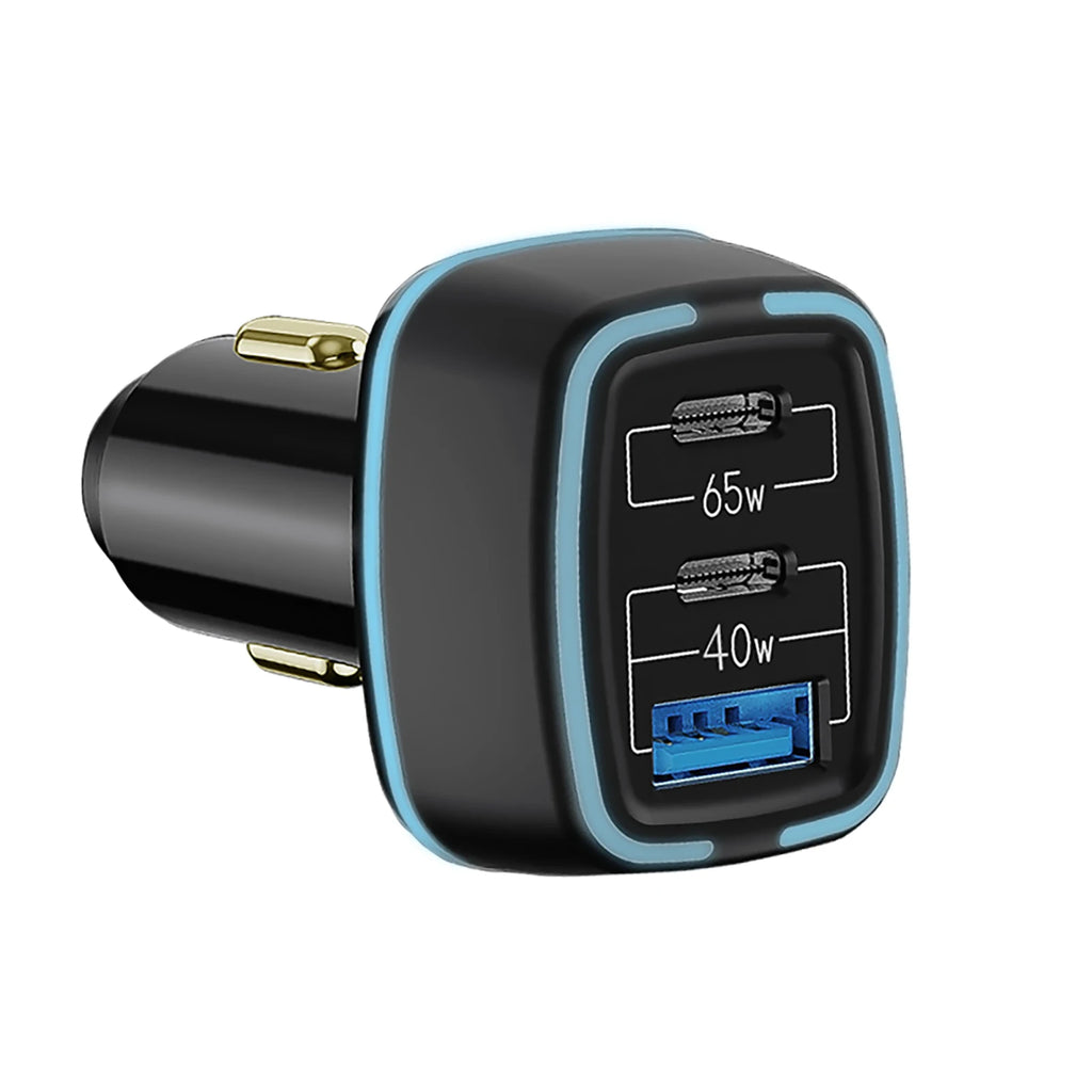 105W Car Charger Quick Charge USB C PD 65W Fast Charging Adapter