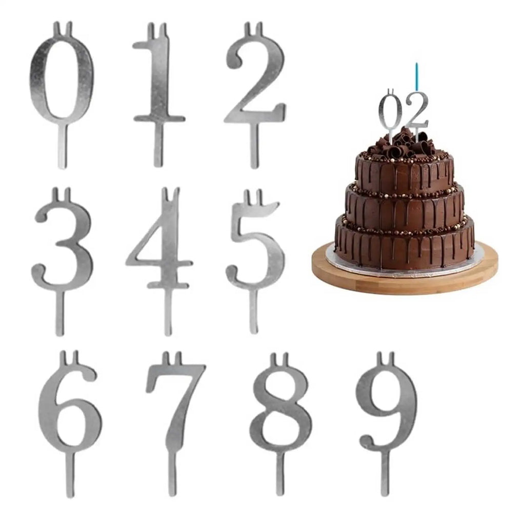 Reusable Numeral Birthday Candle Holder Number 0-9 Cake Numeric