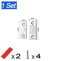 Door Magnet Self Adhesive Magnetic Cabinet Catches Invisible Magnets Door Stopper Patch Furniture Drawer Window Closer Latch Zpaxo 1 Set-Silver