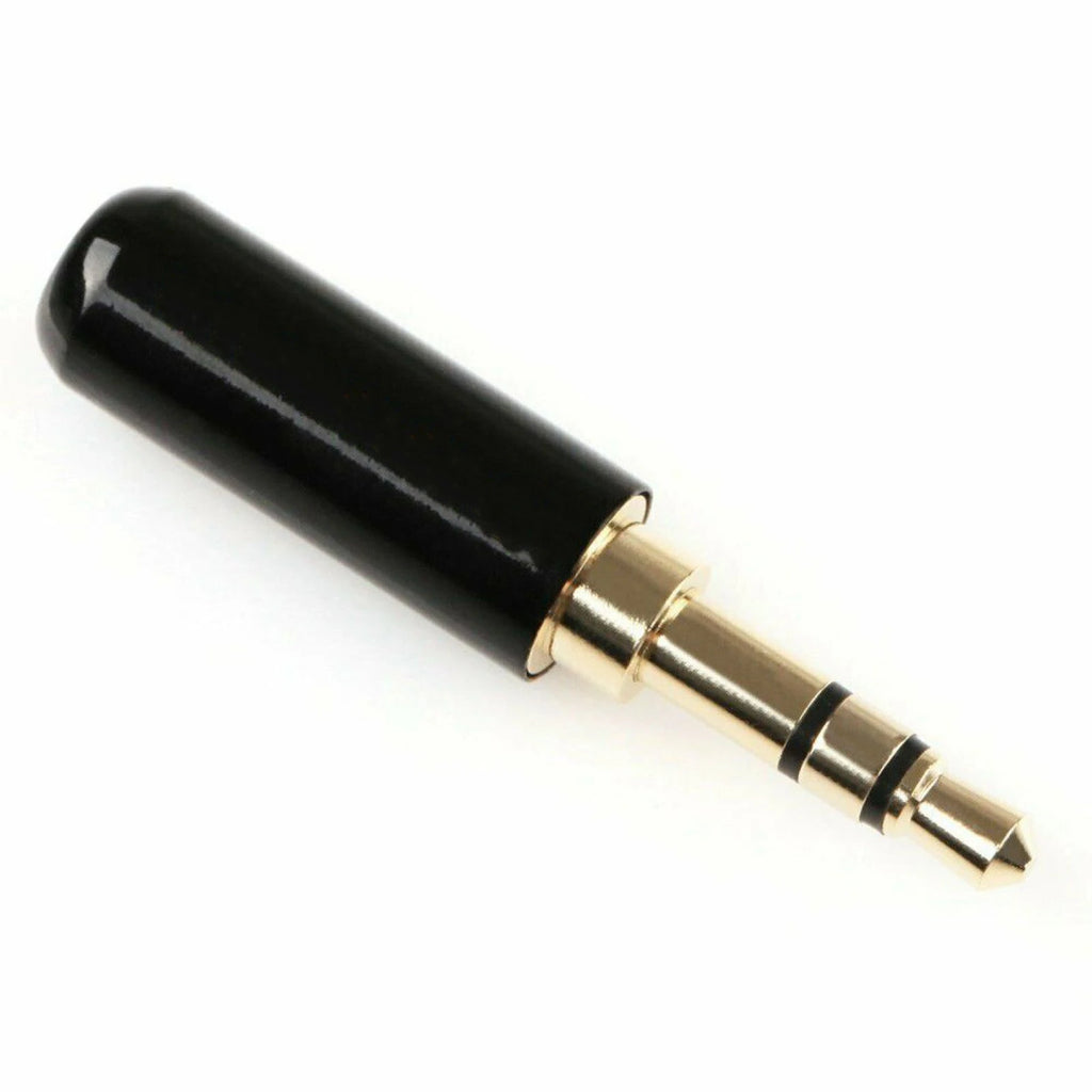 Gold Plated Copper Male Stereo Mini Jack Plug Soldering Headphone
