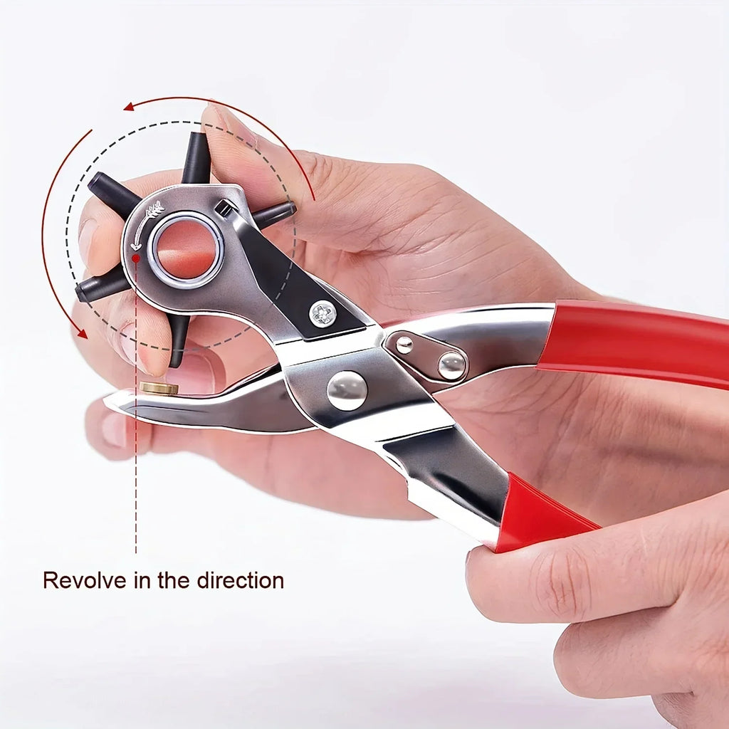6-Size Leather Hole Punch Plier – Belt, Collar & Craft Tool Leather Hole Punch Zpaxo