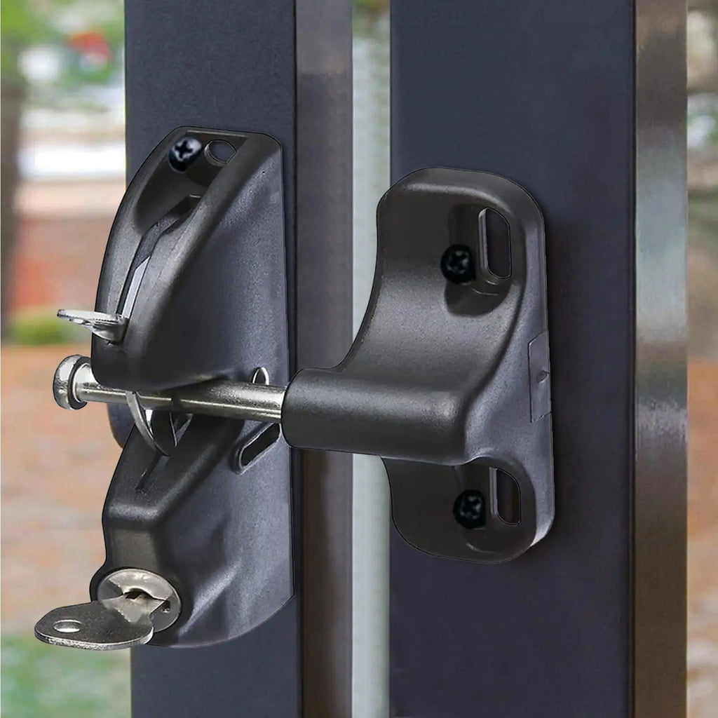 Gate Latch Automatic Locking Gate Lock Secure Latch with 2 Keys for Wooden Metal Door Barn Farm Livestock Enclosure Garden Patio Zpaxo