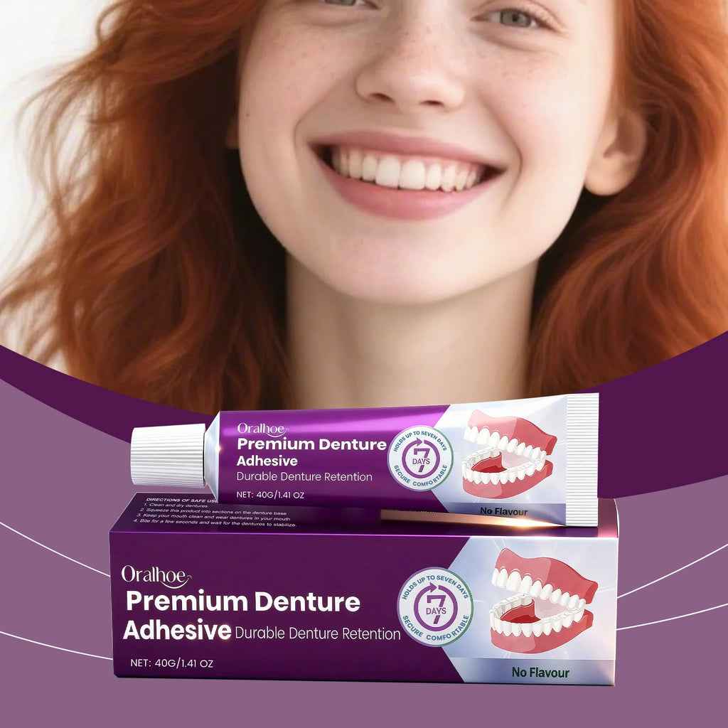 Denture Adhesive, Natural Fit,Comfortable Secure Hold, Long-Lasting & Gentle, Beautiful Smile Enhancement, Perfect for Daily Use Zpaxo