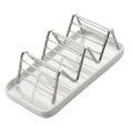 Draining Soap Dish Stainless Steel Drying Tray Sponge Drain Rack