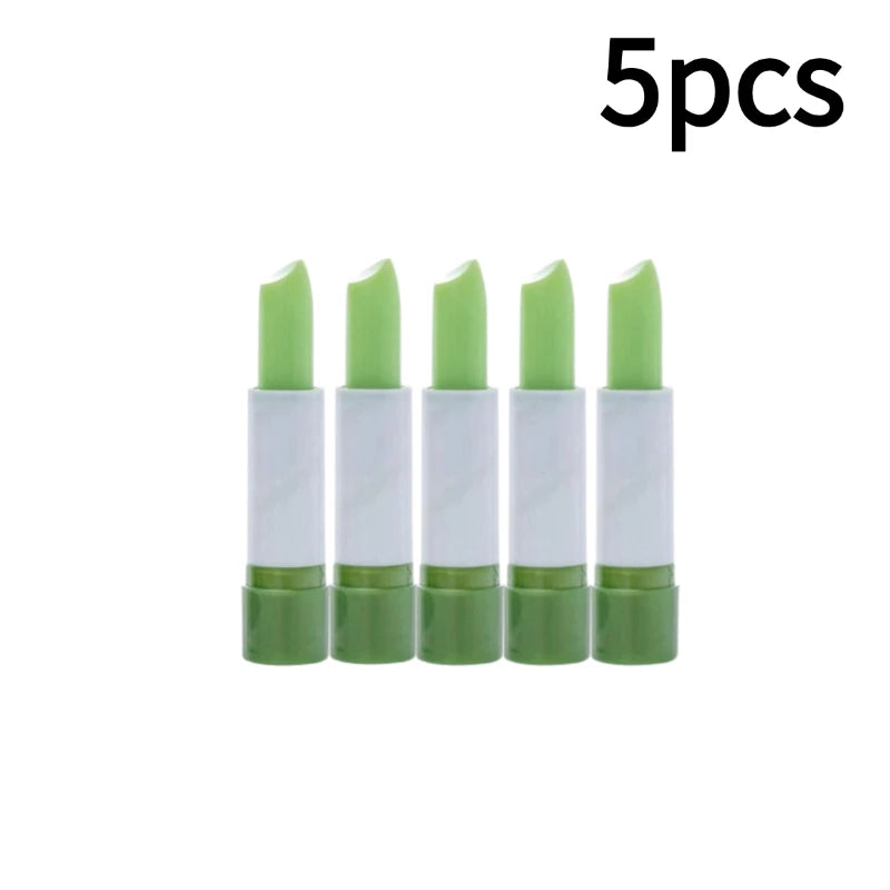 Aloe Vera Color Changing Lip Balm – Moisturizing & Nourishing Color Changing Lip Balm Zpaxo 5pcs