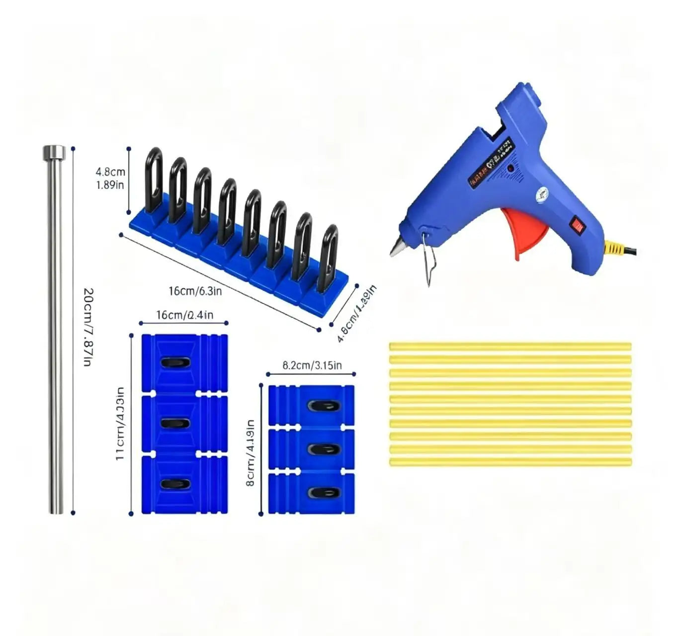 Heavy Duty Car Dent Remover Tool Auto Body Puller Blue Pulling Tabs Zpaxo tool kit