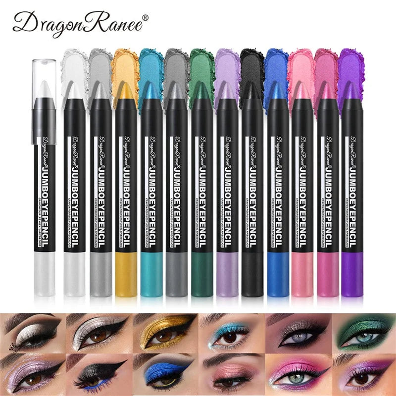 12 Colors Long-lasting Eyeshadow Pencil Waterproof Pigment Blue Zpaxo