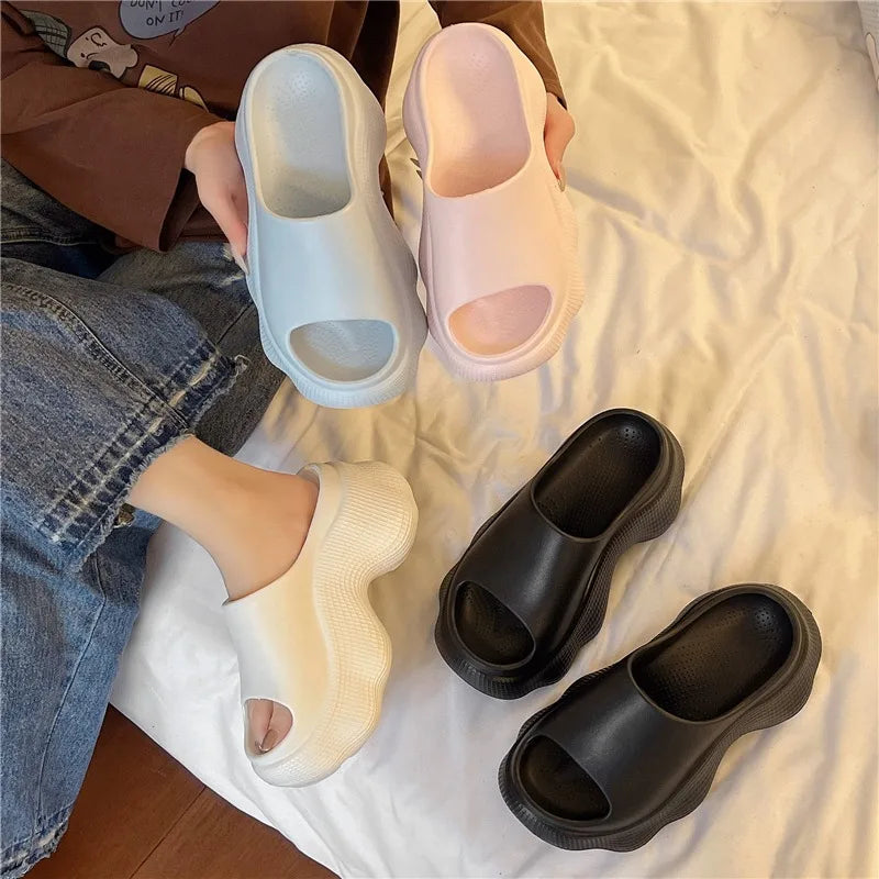 Summer Women's Fashion Chunky Platform Slippers Woman Comfortable Non Zpaxo