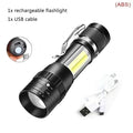 Tactical LED Flashlight 2300LM Zoomable USB Rechargeable Torch