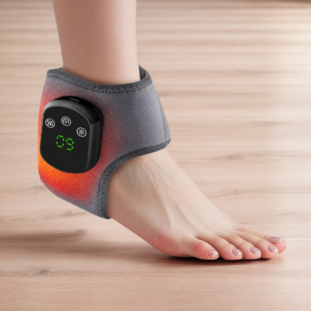 3-in-1 Rechargeable Ankle Foot Massager 3 Vibration Mode Heated Feet Zpaxo