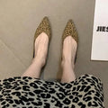 Leopard Print Flat Shoes Women's New Spring Autumn Fashion Pointed Fashion Large Size 44 45 46 Women's Shoes Zapatillas Mujer Zpaxo Brown 44