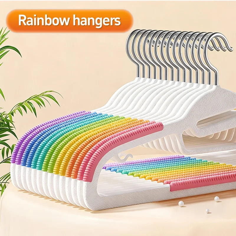 7 14 Heavy-duty Plastic Clothes Hangers Shoulder Protection Non-slip