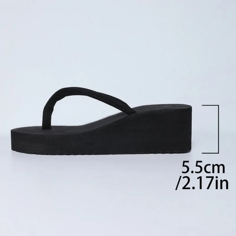 Slippers Summer Shoes Women Wedges Sandals Slides Beach Home Flip