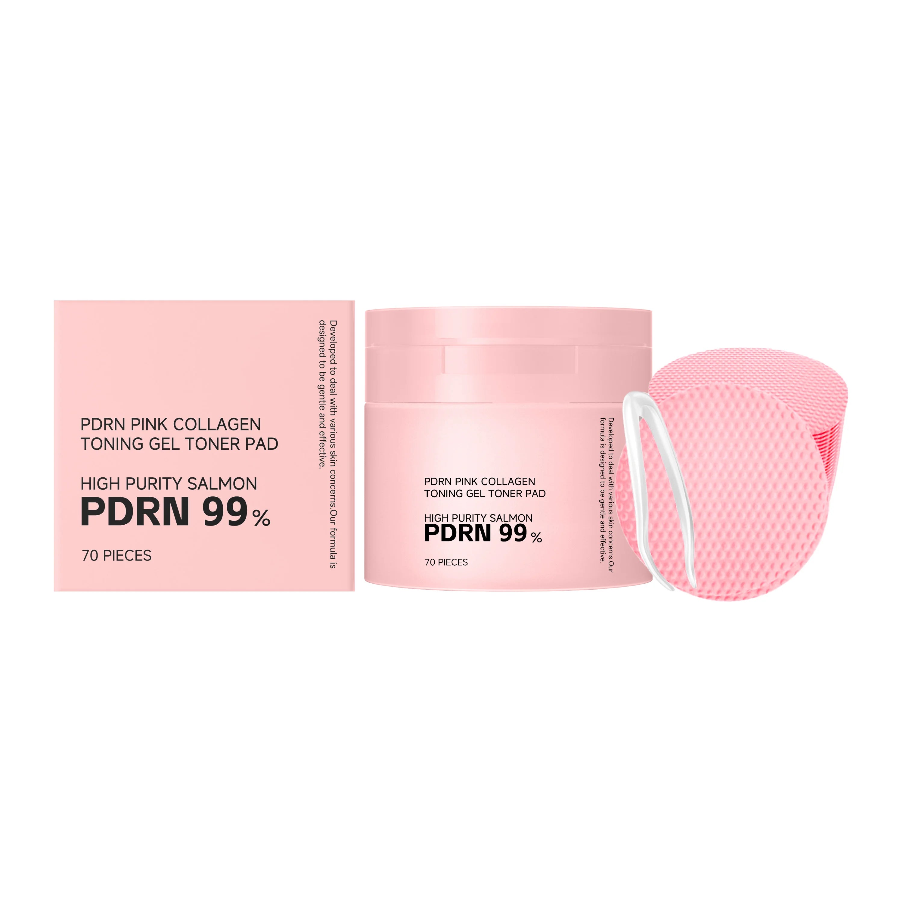 PDRN Collagen Toner Pads – Hydrate, Brighten & Repair Skin Facial Toner Pads Zpaxo 70pcs Boxed